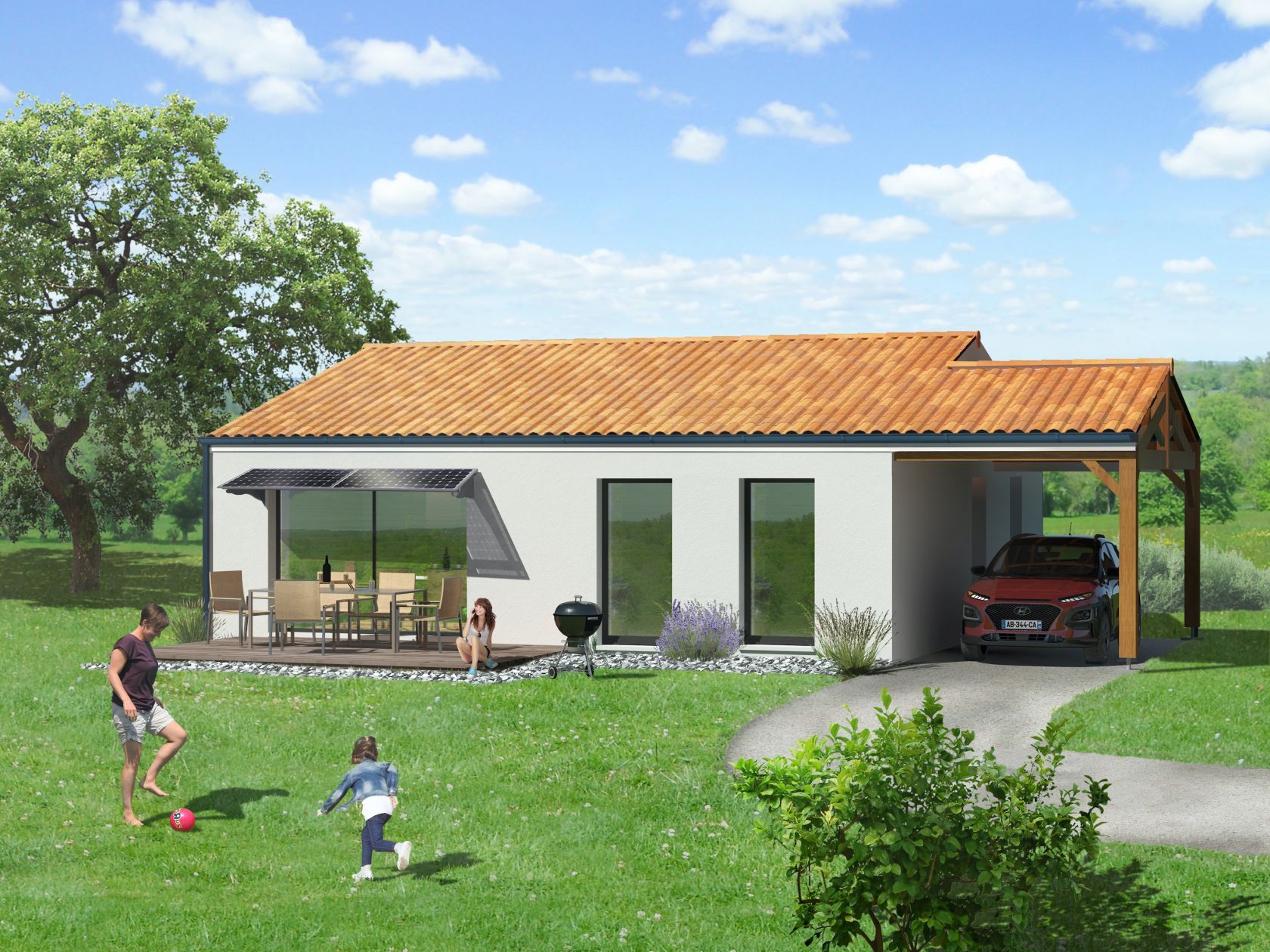 Projet de construction d'une maison 89.33 m² avec terrain à VILLARS-EN-PONS (17)