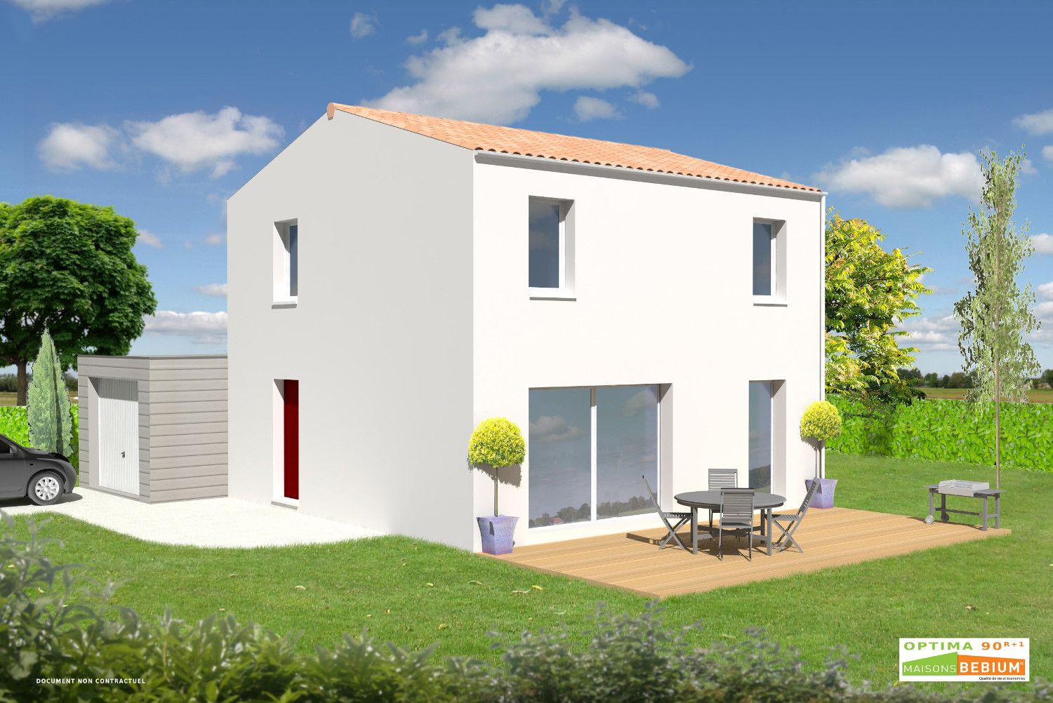 maison-a-etage--90-m2-3-chambres-prix-cle-en-main-Optima-90-R1-Bioclimatique-Maisons-Bebium