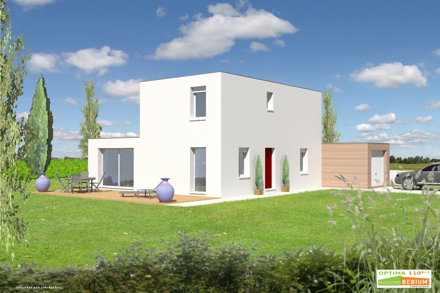 maison-contemporaire -a-etage-partiel-110-m2-4-chambres-toit-terrasse-OPTIMA-110-Bioclimatique-prete-a-habiter-Maisons-BEBIUM