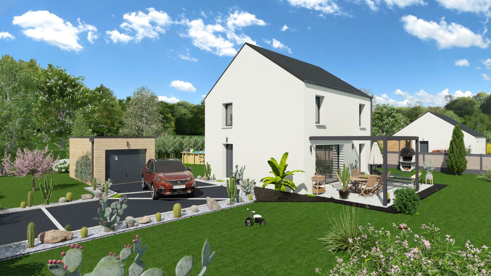 Projet de construction d'une maison 92.62 m² avec terrain à VILLERS-BOCAGE (14)